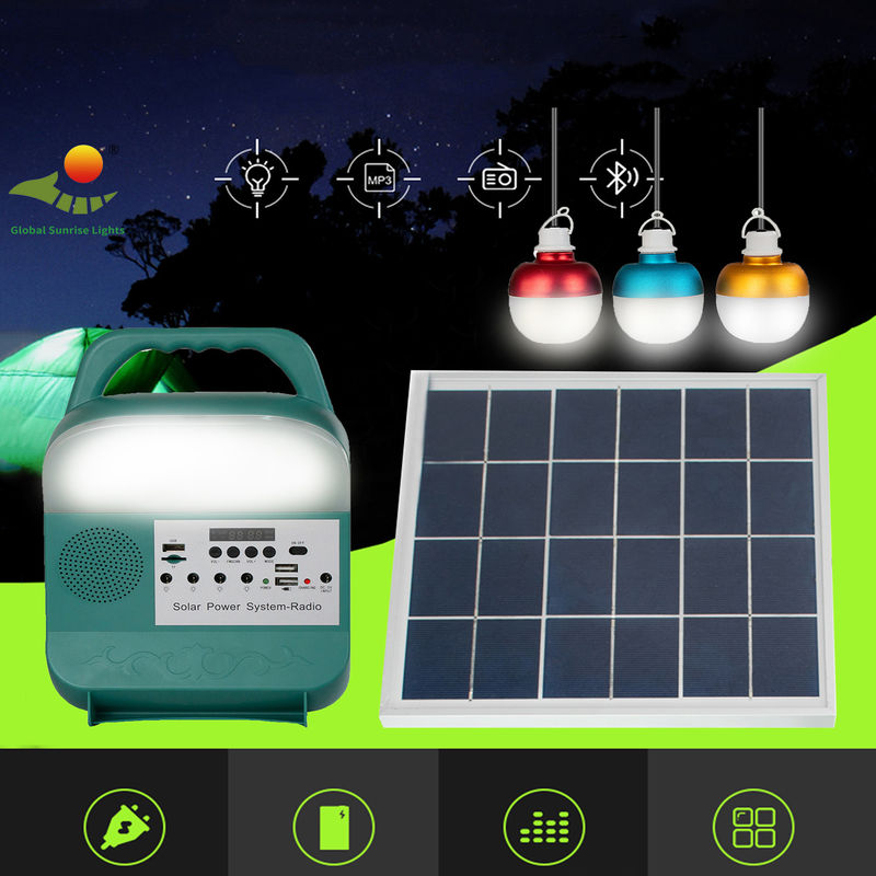 sistema solare del pannello della Camera dell'uscita di CC delle luci di emergenza 8000mAh per il fan e la luce della TV