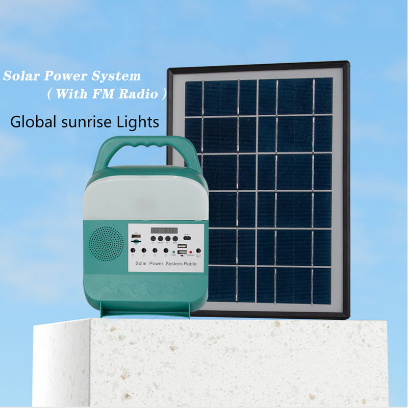 del generatore solare portatile 3pcs sistema di illuminazione domestico 5W 3.7V con la radio di FM dell'altoparlante