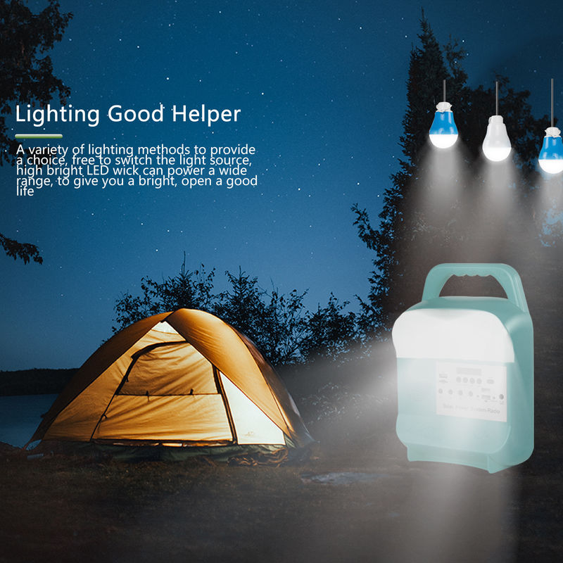 del generatore solare portatile 3pcs sistema di illuminazione domestico 5W 3.7V con la radio di FM dell'altoparlante