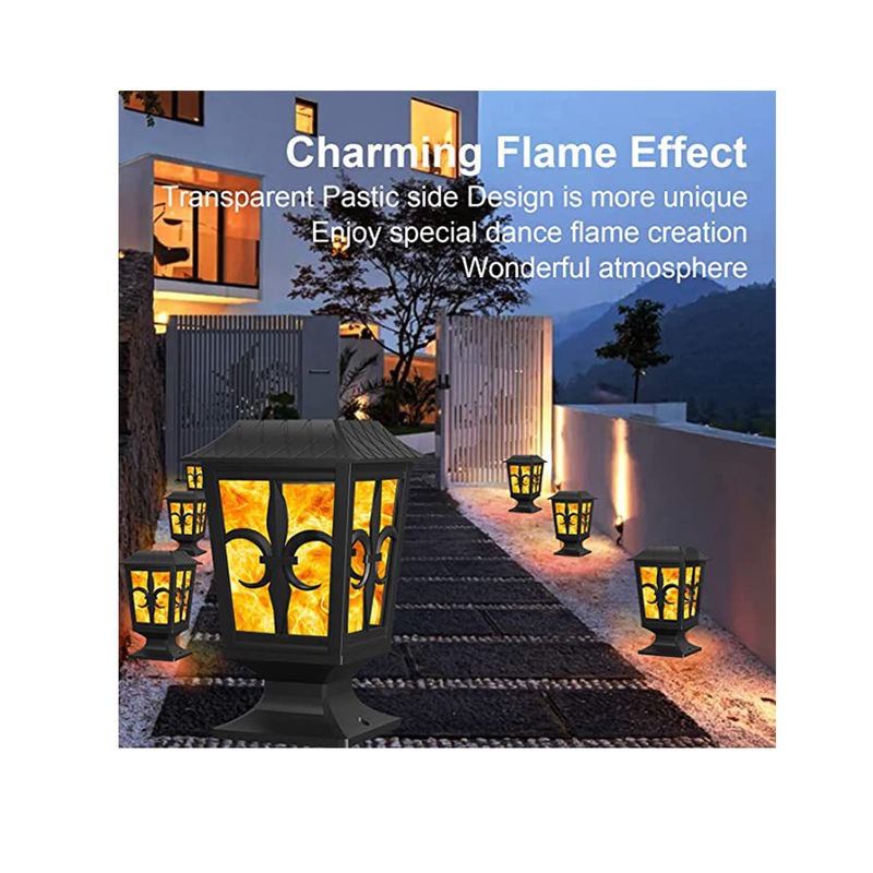 La parete solare all'aperto del IP 65 accende la lampada da parete impermeabile del giardino LED della fiamma del fuoco 3.2V