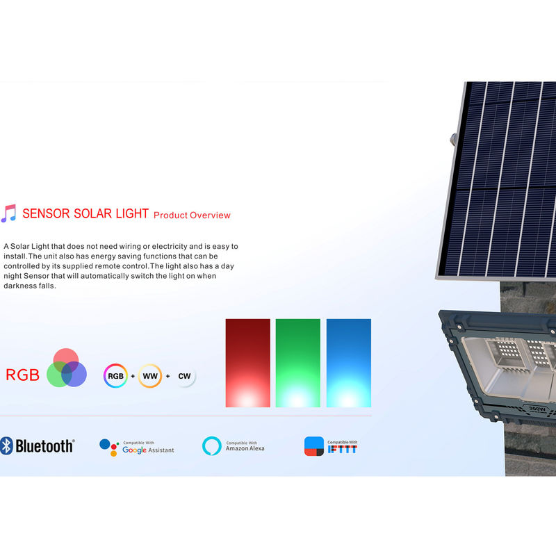 Colore di RGB di controllo di Smart APP che cambia energia solare dei proiettori all'aperto esteriori