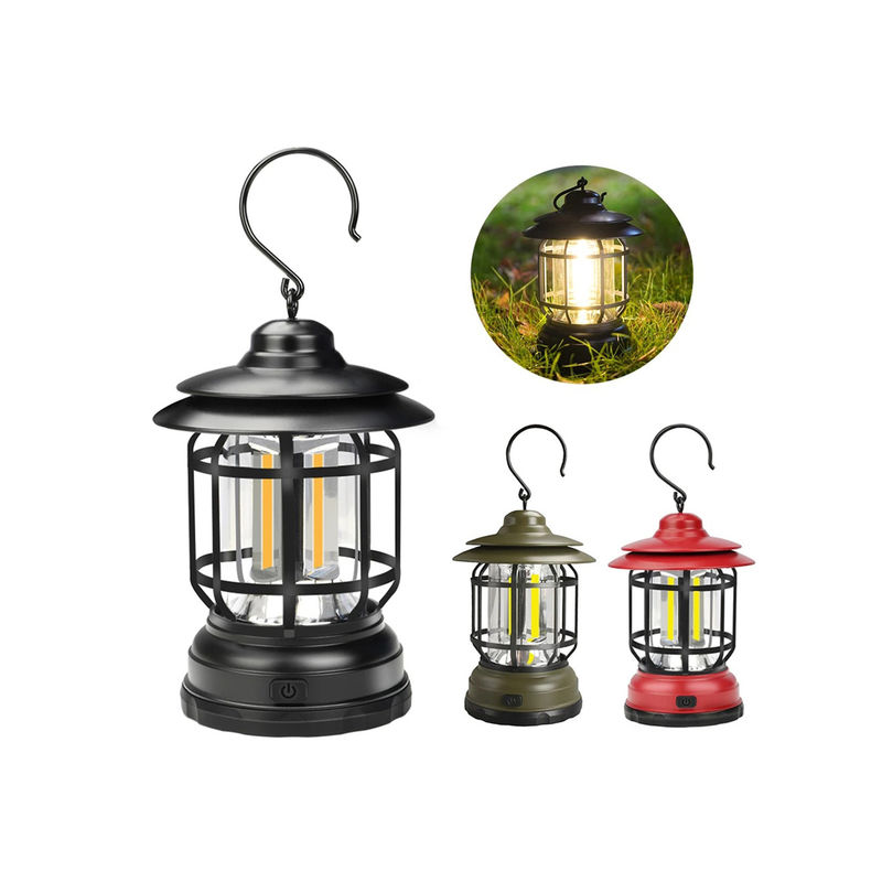 Dimensione compatta 13*12*20cm principale all'aperto della lampada della tenda di Mini Retro Solar Garden Light