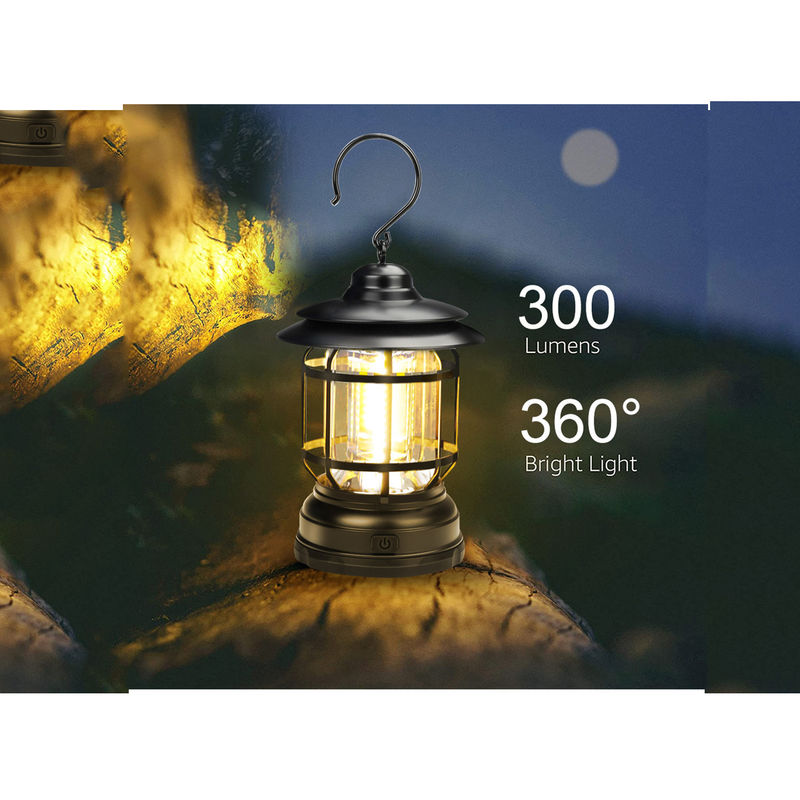 Dimensione compatta 13*12*20cm principale all'aperto della lampada della tenda di Mini Retro Solar Garden Light