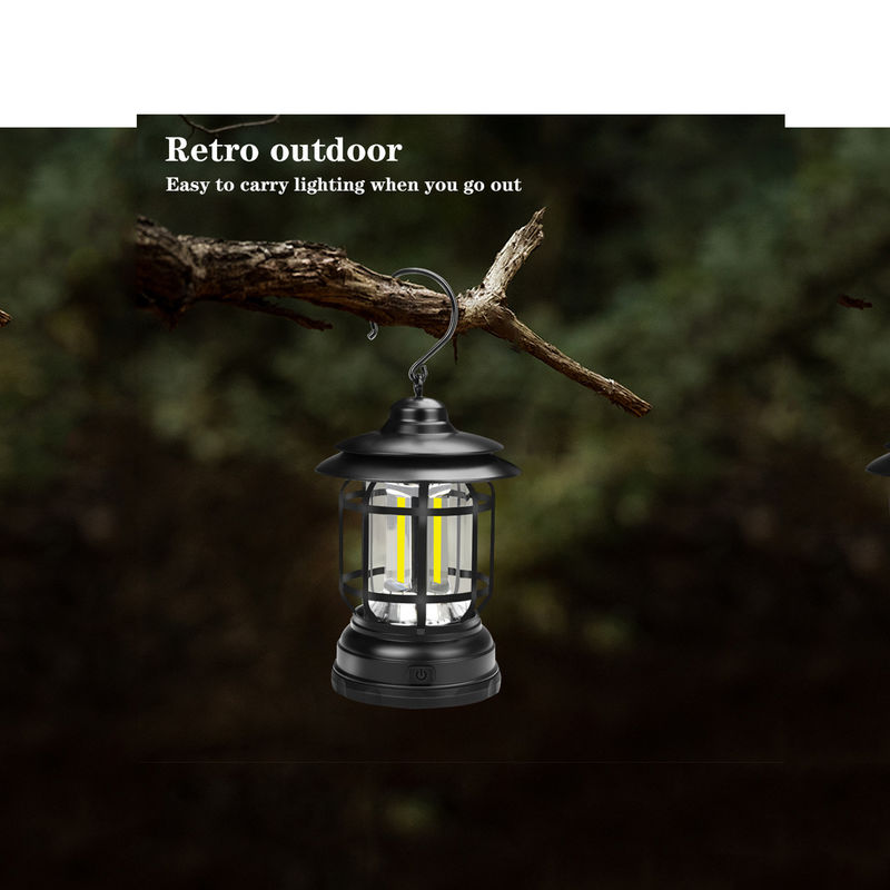 Dimensione compatta 13*12*20cm principale all'aperto della lampada della tenda di Mini Retro Solar Garden Light