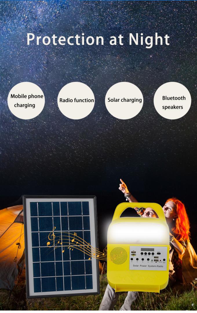 Corredo e sistema solare d'accensione solari all'aperto portatili con la radio di FM, l'altoparlante di Bluetooth e la radio