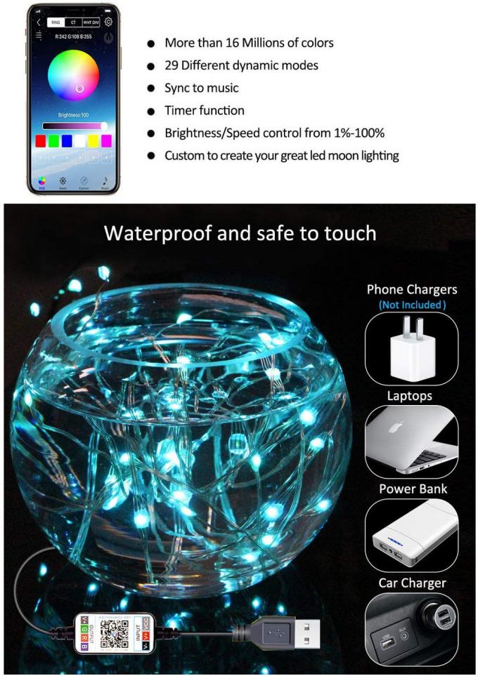 Lampada impermeabile all'aperto di USB della nuova del LED lampada del rame con la vendita all'ingrosso decorativa della corda della lampada di colore di bassa tensione