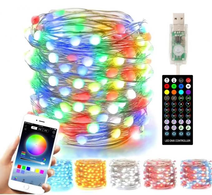 Controllo Halloween di Smart Bluetooth APP delle luci della corda della decorazione LED dell'albero di Natale