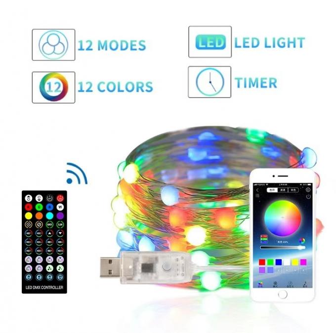 Controllo Halloween di Smart Bluetooth APP delle luci della corda della decorazione LED dell'albero di Natale