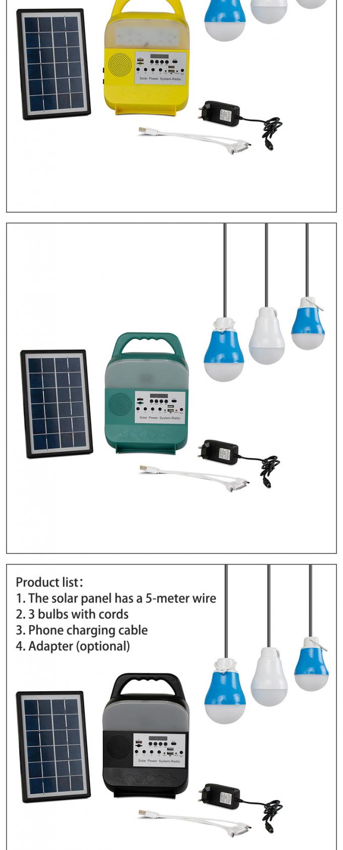 Piccolo sistema della generazione di energia solare che accende l'altoparlante portatile di commercio estero Bluetooth della famiglia con la radio