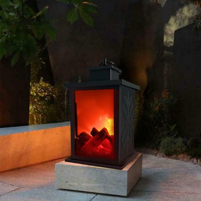 Luce della decorazione della stanza del cortile della batteria del camino simulata lampade aa della lanterna della fiamma del LED