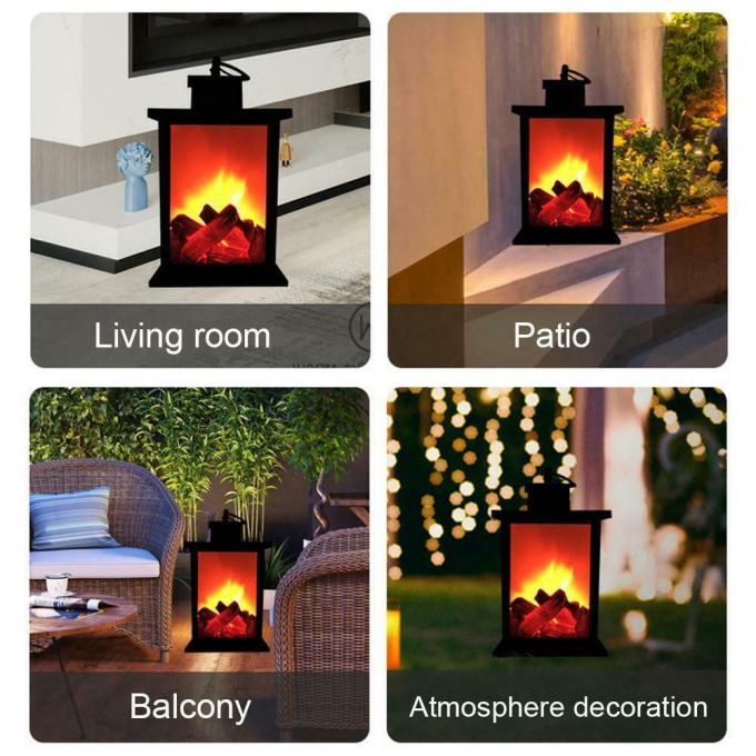 Luce della decorazione della stanza del cortile della batteria del camino simulata lampade aa della lanterna della fiamma del LED
