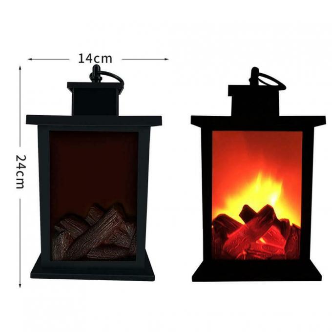 Luce tremula della decorazione di Natale della lanterna di effetto LED della fiamma del fuoco di ceppo della lampada del camino