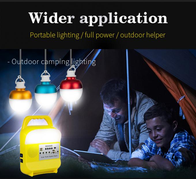 Piccolo sistema di illuminazione solare con la carta di TF/radio doppia di /FM del giocatore Jack/Bluetooth/MP3 di USB
