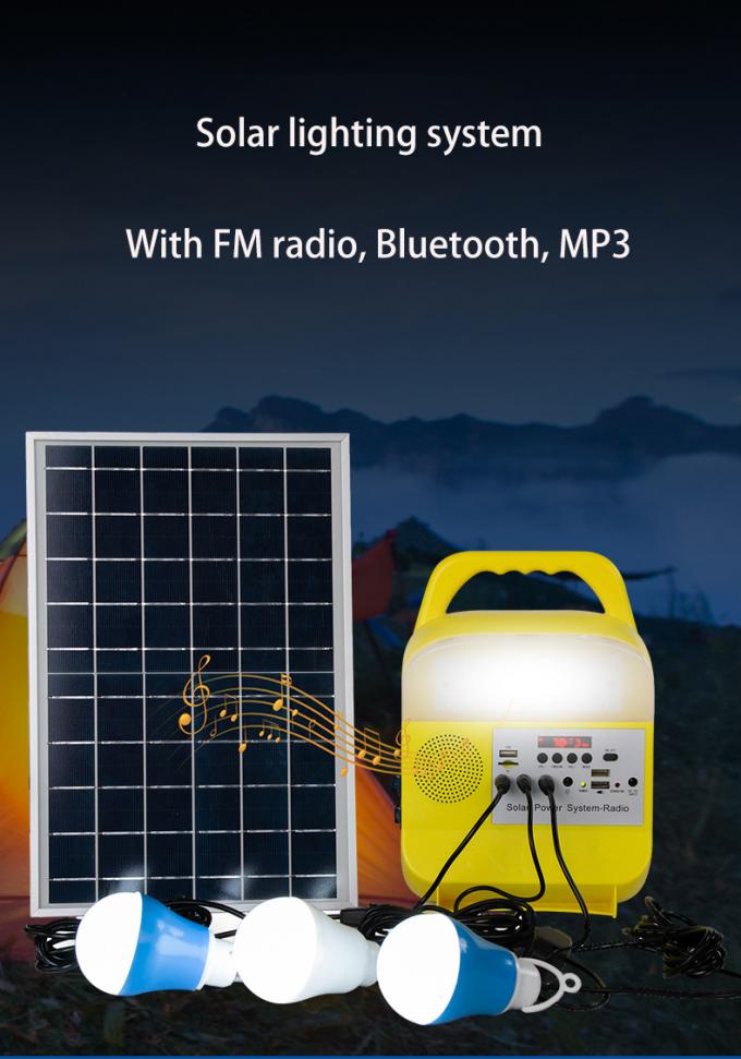 Sistema di illuminazione solare con il caricatore del telefono cellulare, adatto portatili a casa ed a campeggio