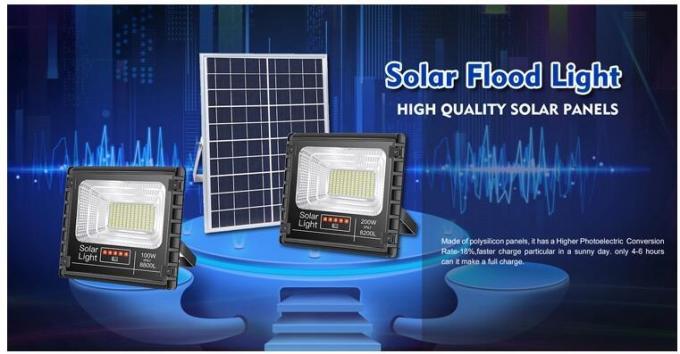 luce di inondazione solare luminosa sostituibile di inondazione della lega di alluminio di alta qualità 300W della batteria solare alta LED delle luci