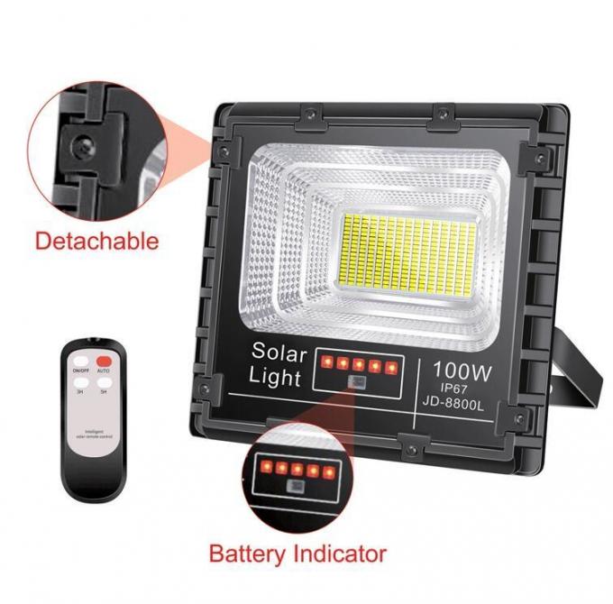 luce di inondazione solare luminosa sostituibile di inondazione della lega di alluminio di alta qualità 300W della batteria solare alta LED delle luci