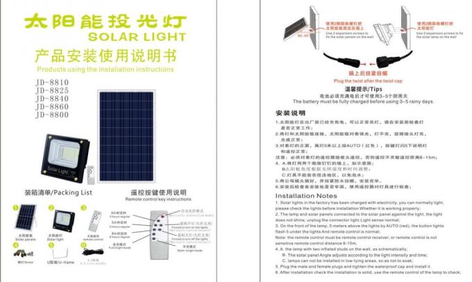 Luce solare del giardino LED 25W 60W 100W Jd-8840