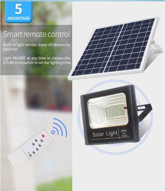 Luce solare del giardino LED 25W 60W 100W Jd-8840