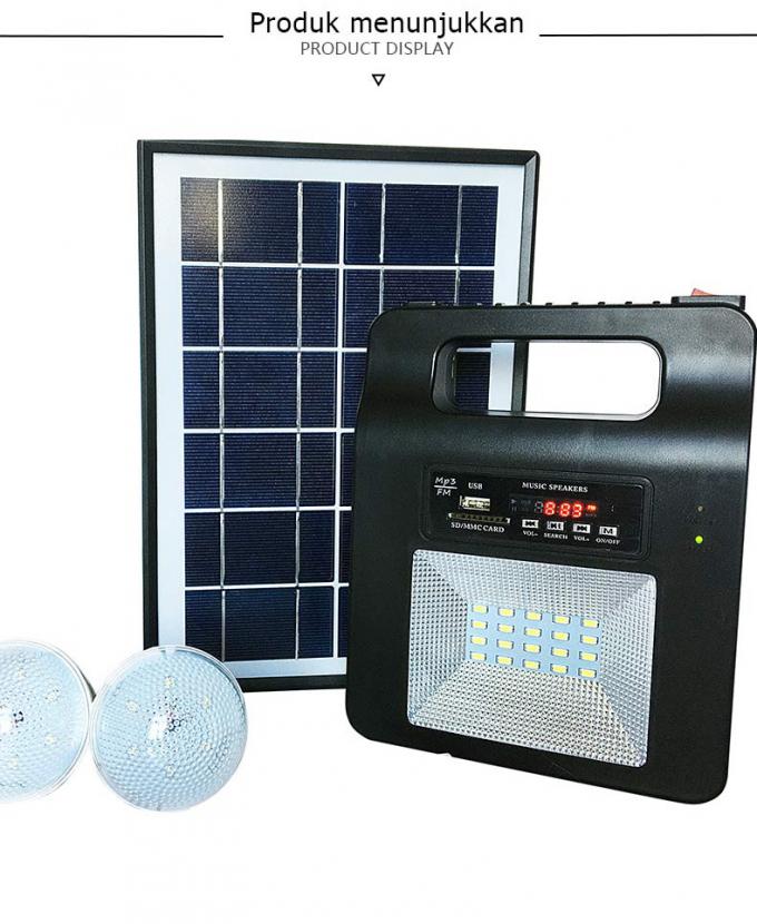 Illuminazione domestica solare della centrale elettrica con le luci di emergenza di campeggio all'aperto radiofoniche dell'interruzione elettrica di Bluetooth