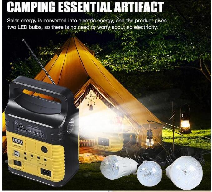 Avventura di campeggio all'aperto leggera elettrico-solare 2021 con illuminazione del telecomando della radio LED di Bluetooth