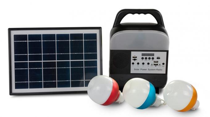 Faro multifunzionale del sistema della generazione di energia solare del portatile portatile all'aperto con l'audio radio ricaricabile di Bluetooth