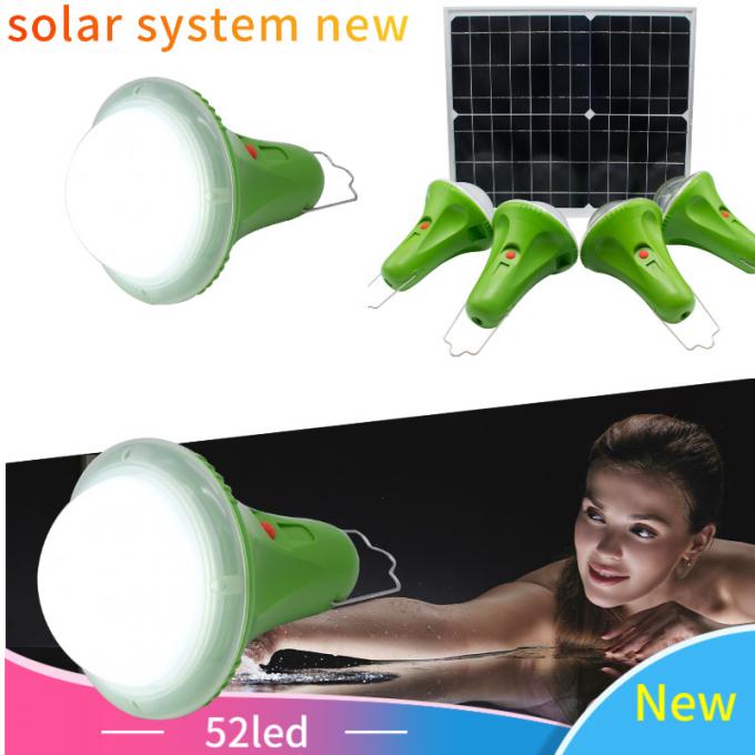 30W 25W Solar Home Lighting System with 4PCS LED Lamps Build-in 5200mAh Solar Lamps
