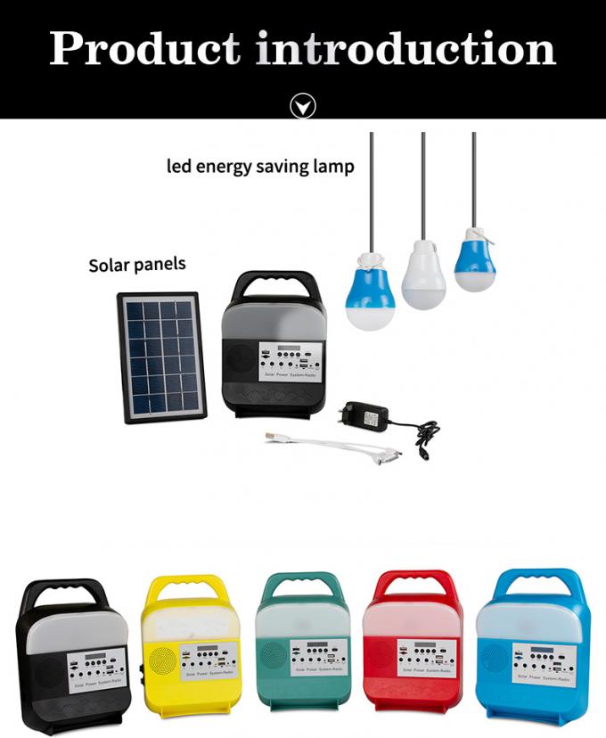 Luce solare d'accensione domestica del prodotto 5V Kit Power System Radio 3W 5W 10W della fabbrica della Cina