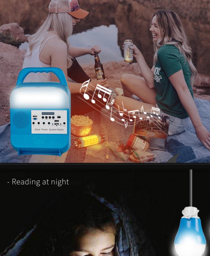 Lampada di carico da pesca all'aperto d'accensione portatile del telefono cellulare di picnic del sistema solare di CC