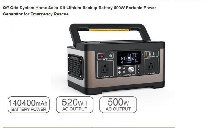 Uscita multiuso a energia solare ricaricabile tutta compresa della stazione di carico dell'invertitore 500W del sistema solare