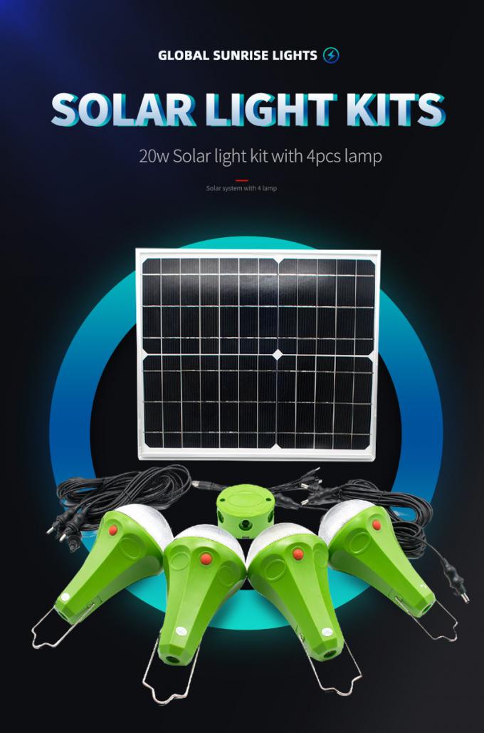 Corredo di Mini Solar Energy System Lighting della casa di 2020 aggiornamenti con telecomando