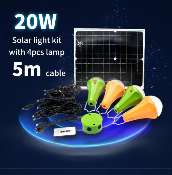 Corredo di Mini Solar Energy System Lighting della casa di 2020 aggiornamenti con telecomando
