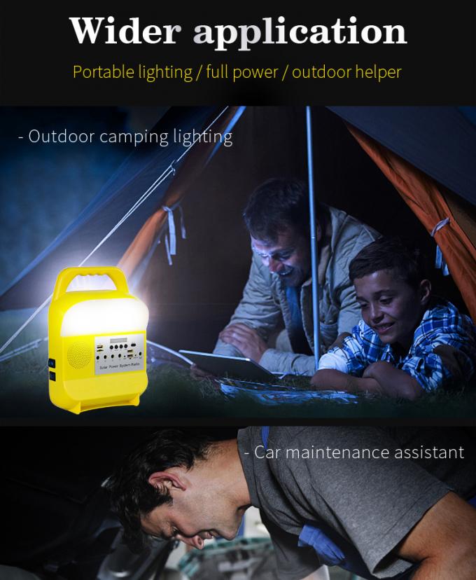 Sistema piccolo d'accensione solare per la lampada mobile di campeggio all'aperto domestica dell'automobile dell'alimentazione elettrica