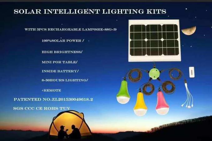 Lampada ricaricabile solare del sistema energetico di energia solare 475lum con un hub di 6 fori