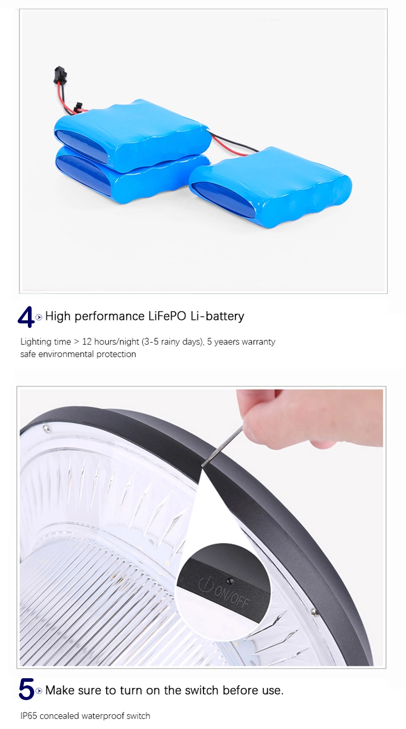 Luce solare impermeabile all'aperto all'ingrosso della parete di IP65 3000K 6000K con CE RoHS