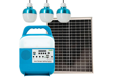825-Sistema di illuminazione domestica solare portatile Sistema di ricarica mobile Pannello kit LED da 25 W